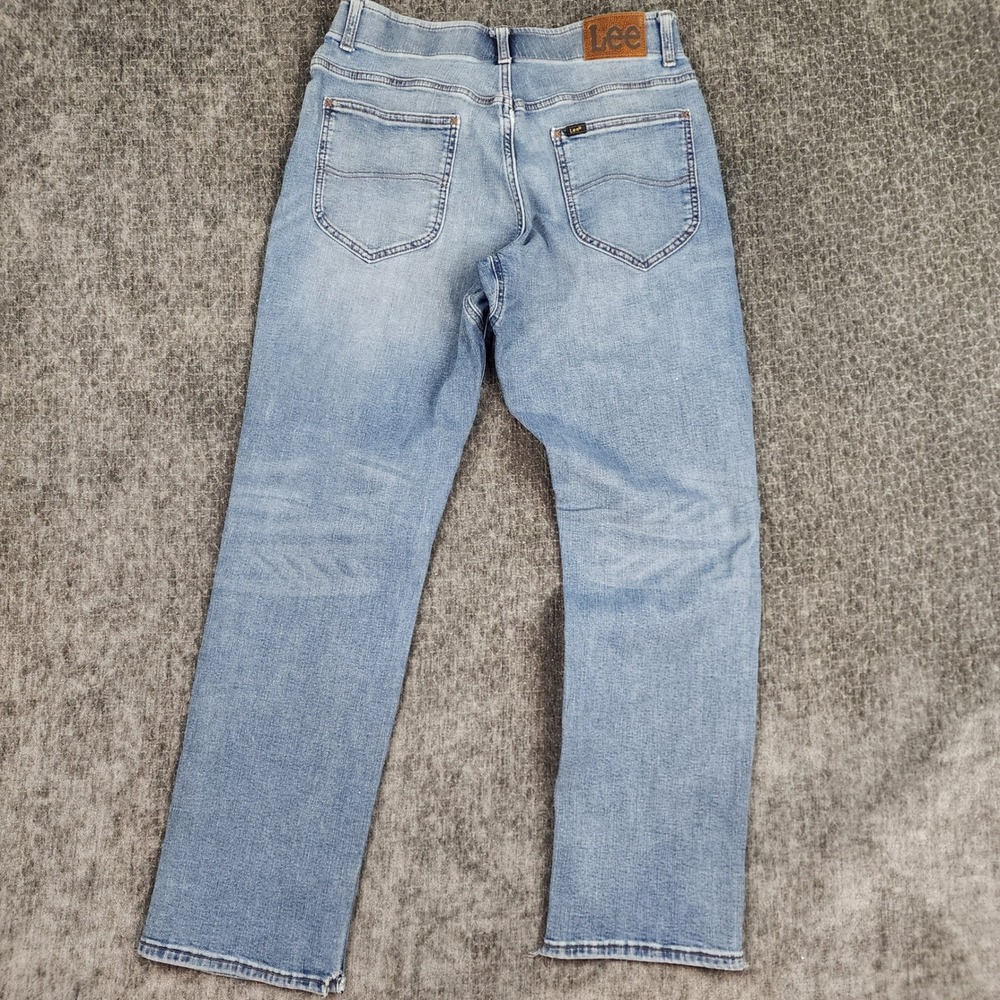 Lee Jeans Denim Mens 33x32 Light Wash Extreme Motion MVP Athletic Fit 102018312 - Picture 12 of 12